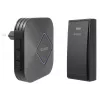 EURA WDP-83H2 JAZZ Wireless Doorbell Kit, Battery-Free Transmitter, Black