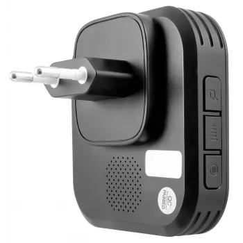 EURA WDP-84H2 BLUES Wireless Doorbell System - Battery-Free Transmitter, Black