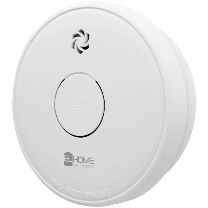 EL-HOME SD-87A2 Smoke Detector - Photoelectric Optical Sensor, 9V Battery, White