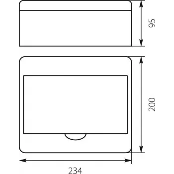 Distribution Board RN-8 Fala 7.2 Surface-Mounted IP40 200x234x95mm White (N+PE) Elektro-Plast Opatówek