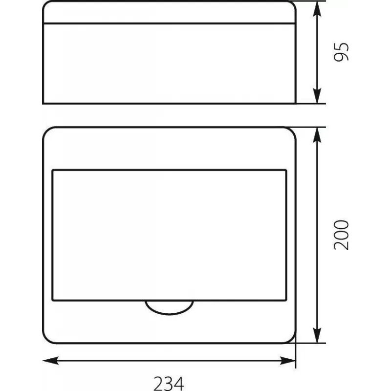 Distribution Board RN-8 Fala 7.2 Surface-Mounted IP40 200x234x95mm White (N+PE) Elektro-Plast Opatówek