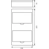 ELEKTRO-PLAST OPATÓWEK RN-16 Fala 7.4 Surface-Mounted Distribution Board 16 Modules IP40 White 403x238x95mm