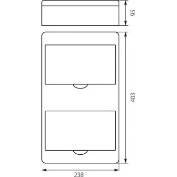 ELEKTRO-PLAST OPATÓWEK RN-16 Fala 7.4 Surface-Mounted Distribution Board 16 Modules IP40 White 403x238x95mm