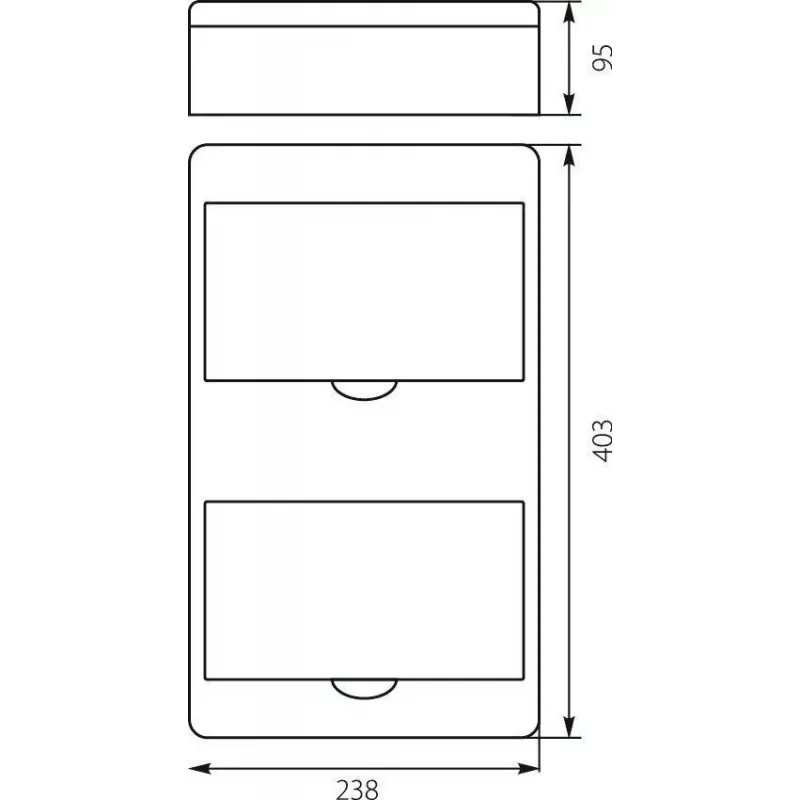 ELEKTRO-PLAST OPATÓWEK RN-16 Fala 7.4 Surface-Mounted Distribution Board 16 Modules IP40 White 403x238x95mm