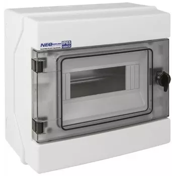 ELEKTRO-PLAST OPATÓWEK Modular Hermetic Distribution Enclosure 1x8 Surface-Mounted (N+PE) IP65 RH-8