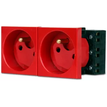 JAVEL Double Electrical Socket 2M with Child Lock White