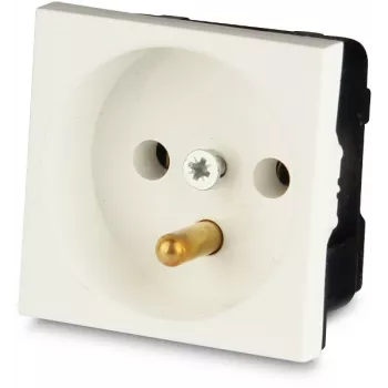 JAVEL Single Earthed Socket 1 Module Flush-Mounted White 16A 250V