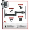OPTICUM Flexi Twin Full-Motion TV Wall Mount for 17-42 inch Screens, Black, 25 kg Capacity