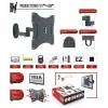 OPTICUM Flexi Twin Full-Motion TV Wall Mount for 17-42 inch Screens, Black, 25 kg Capacity