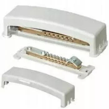 PAWBOL E.4104 Equipotential Bonding Bar, 8 Terminals, Grey