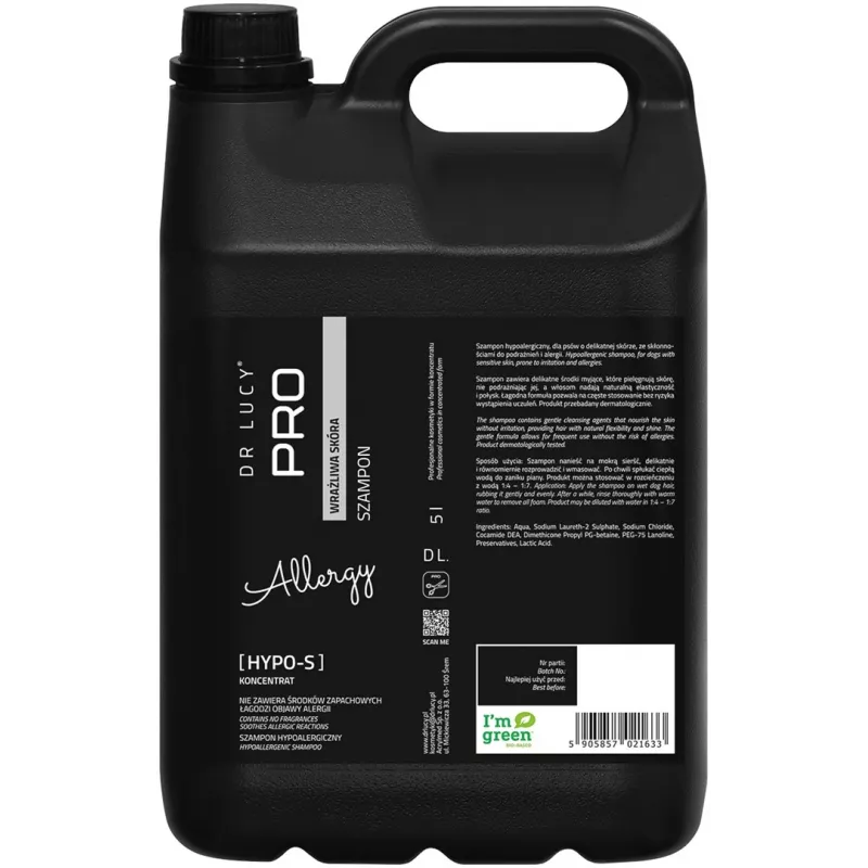 DR LUCY Hypo S - Hypoallergenic Shampoo for Dogs - 5L