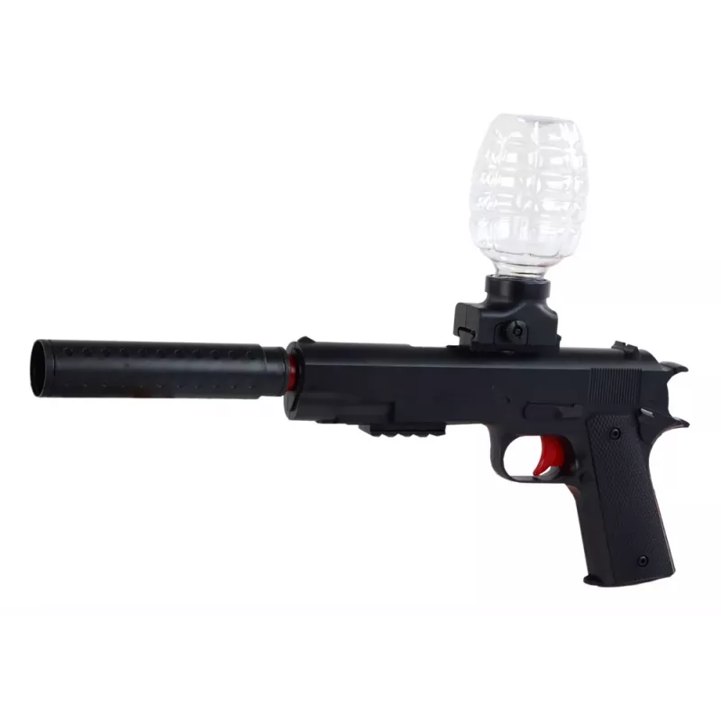 LEAN TOYS Electric Water Bullet Gun with Arrows and Safety Glasses, Black