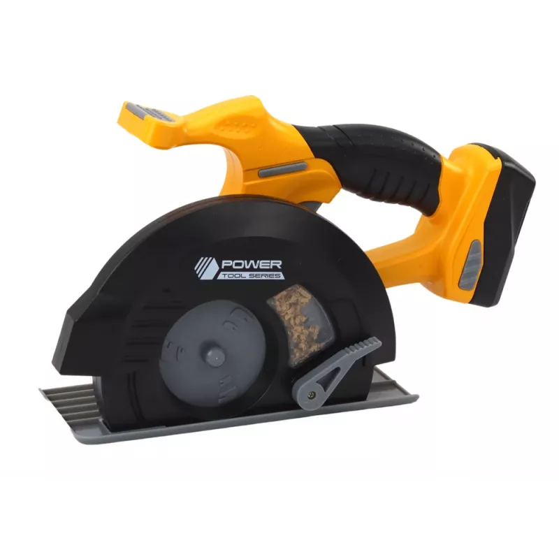 LEAN TOYS Toy Circular Saw Tool Yellow Sounds