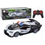 LEAN TOYS Remote Controlled RC Police Car in 1:12 Scale White