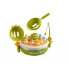 LEAN TOYS Game Dinosaur Fishing Rods Accessories Wooden Green