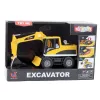 LEAN TOYS Construction Backhoe Bulldozer with Movable Swivel Bucket, Cab, Lights & Sounds