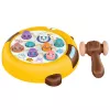 LEAN TOYS Whack-A-Mole Skill Game Two Hammers Kitten Yellow Brown