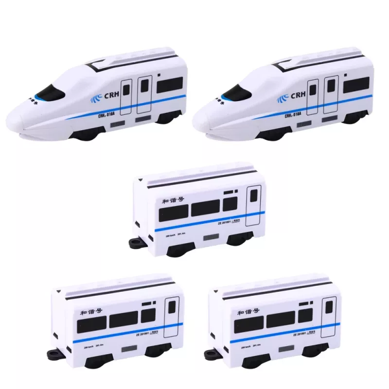 LEAN TOYS Interactive Train Set with Sounds and Lights, White, 62 cm