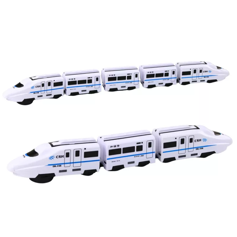 LEAN TOYS Interactive Train Set with Sounds and Lights, White, 62 cm