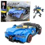 LEAN TOYS Robot Car 2in1 Hurricane Blue Construction Bricks 328 pcs.