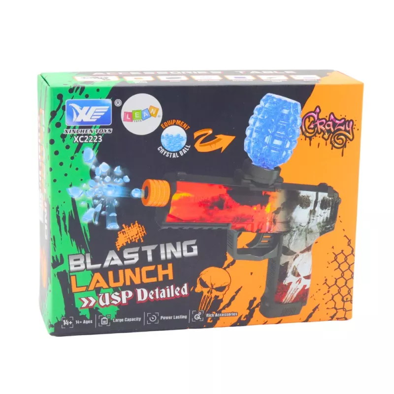 LEAN TOYS Automatic Water Gel Ball Gun Skull