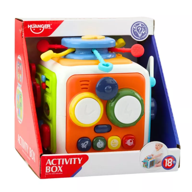 LEAN TOYS Interactive Cube Sorter Educational Sensory Sounds Colorful
