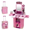 LEAN TOYS Dressing Table Makeup Set in a Suitcase Accessories 2 in 1 Pink