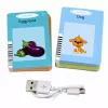 LEAN TOYS English Word Learning Card Reader Educational Toy Pink