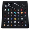 LEAN TOYS Set of Mineral Stones Natural Crystals Collection Magnifying Glass Pen 43 pcs.