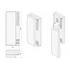 ACO INS-UP720B UNIFON - Hold, 1-Button Digital Intercom Handset, White