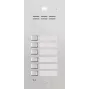 ACO FAM-P-6NPACC Flush-Mounted 6-Apartment Panel with RFID Proximity Reader, Silver