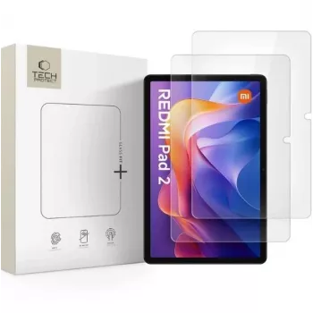 TECH-PROTECT Glass Fit+ 2-Pack Tempered Glass Screen Protector for Xiaomi Redmi Pad 2 / Redmi Pad SE 11.0 inch Clear