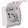 VIPLAST KOALA Single Surface-Mounted Socket with Earth and Flap, White, IP44 161-01