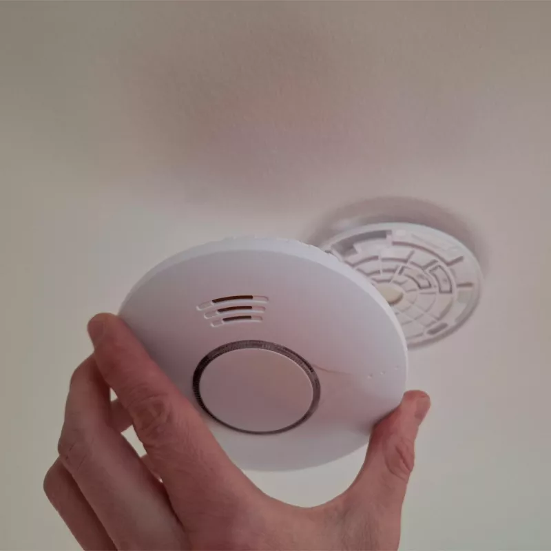 SAFEMI SHS-10W WiFi Smoke Detector - Photoelectric, 85dB, Tuya Smart, 2-Year Battery, EN14604