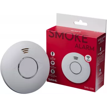 SAFEMI SHS-10W WiFi Smoke Detector - Photoelectric, 85dB, Tuya Smart, 2-Year Battery, EN14604