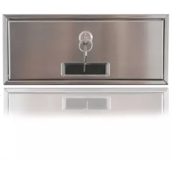 VIDOS S551-SKM Mailbox with Integrated Video Intercom, Brushed Stainless Steel, Flush-mounted