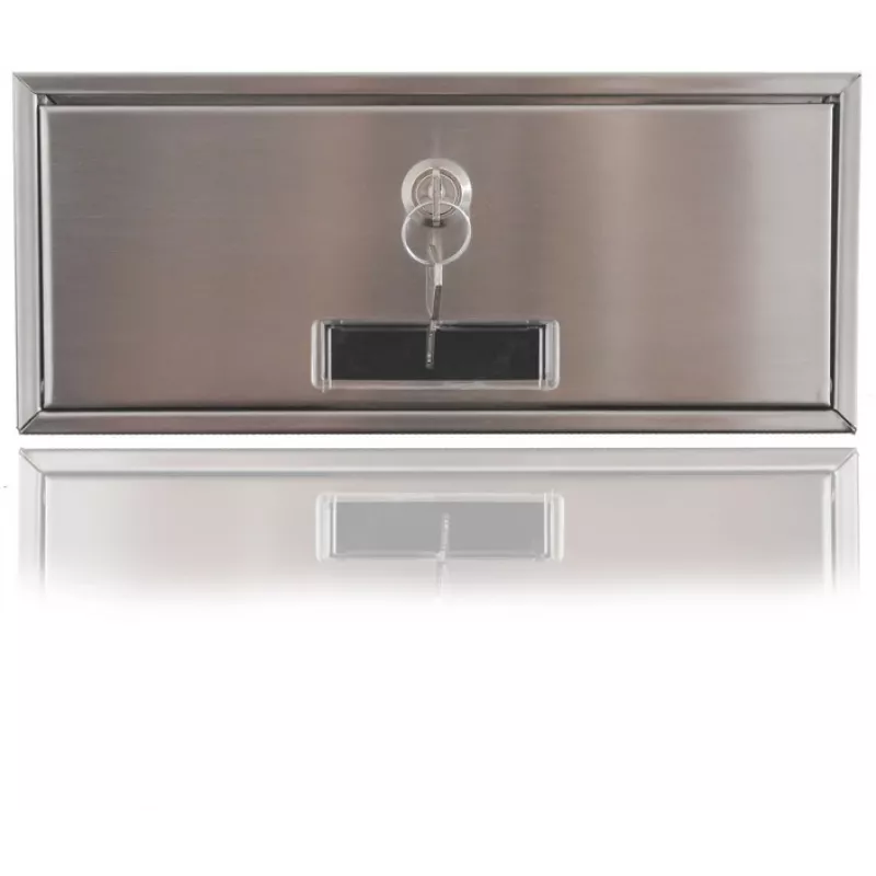 VIDOS S551-SKM Mailbox with Integrated Video Intercom, Brushed Stainless Steel, Flush-mounted