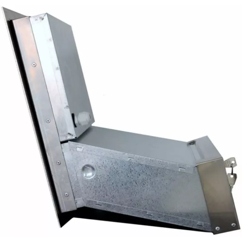 VIDOS S551-SKM Mailbox with Integrated Video Intercom, Brushed Stainless Steel, Flush-mounted