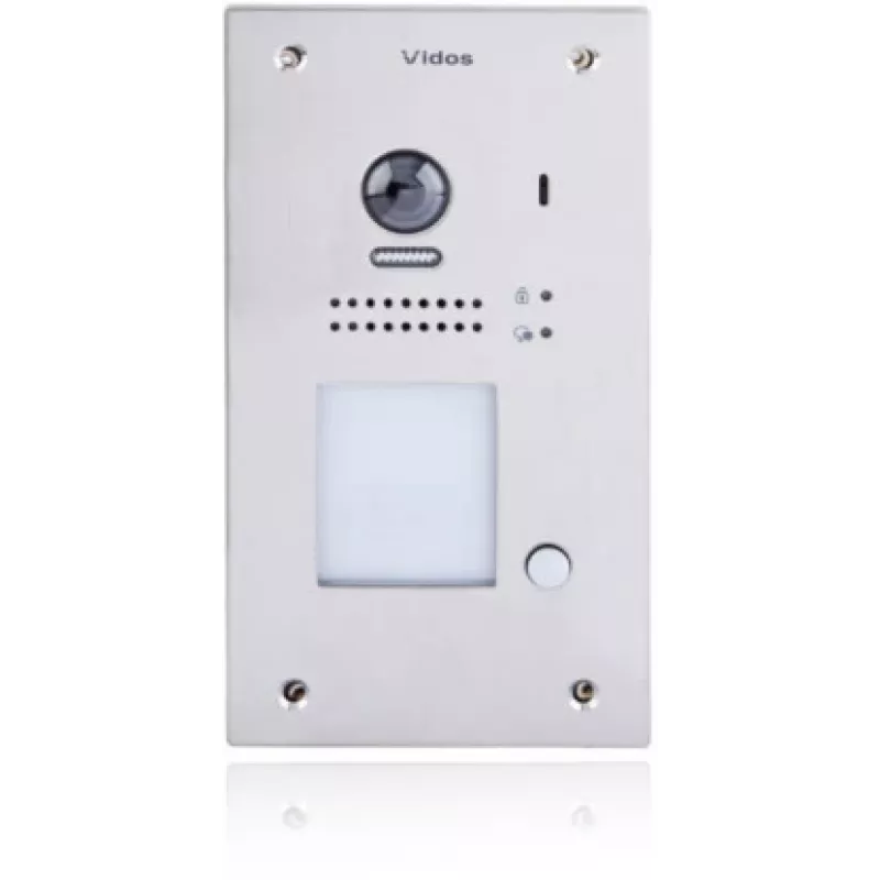 VIDOS DUO S1201A 2-Wire Video Door Station with RFID, Full HD 1080p, Silver/Dark Grey