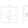 VIDOS OP06 Exit Button - White, Surface Mount, Momentary Switch, NO/NC/COM, ABS Plastic
