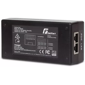 GETFORT GF-48D500 PoE Adapter 48V 0.5A 24W Passive PoE Injector