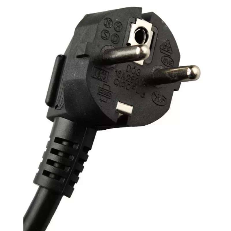 GETFORT LGF-06-Z 19-inch 1U 6-Outlet Schuko Power Distribution Unit (PDU) - 1.8m Cable, 16A, 230V, Black