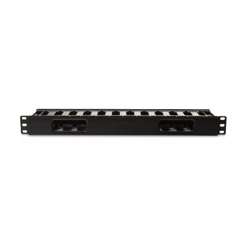 GETFORT OGF-PM 1U Horizontal Enclosed Cable Management Panel - Black