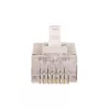 GETFORT RJ45 Cat.6 Shielded Connector 8P8C (100 pcs) - Gold-Plated, Transparent