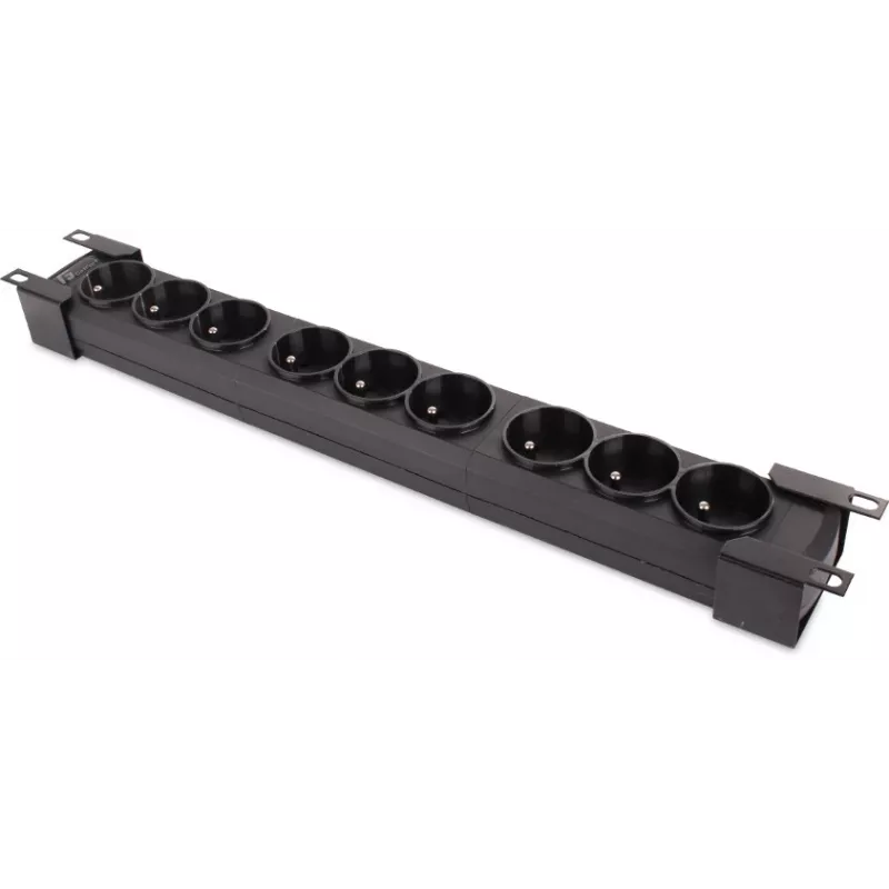 Getfort GF-9R30/IEC 1U 19-inch Rack PDU with 9x IEC C13 Outlets, 16A, 3m Cable, Black