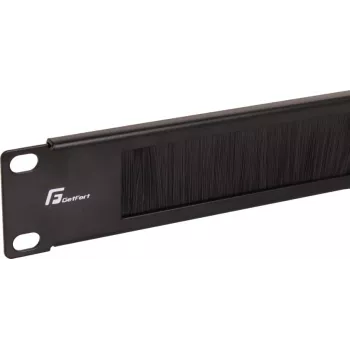 Getfort GF-Brush-RB 1U 19 inch Brush Strip Panel for Rack Cabinets - Black