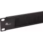 Getfort GF-Brush-RB 1U 19 inch Brush Strip Panel for Rack Cabinets - Black
