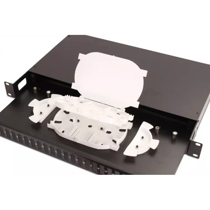GETFORT GF-FO01-DX 1U 19-Inch 24xSC Duplex Fiber Optic Patch Panel with Sliding Tray
