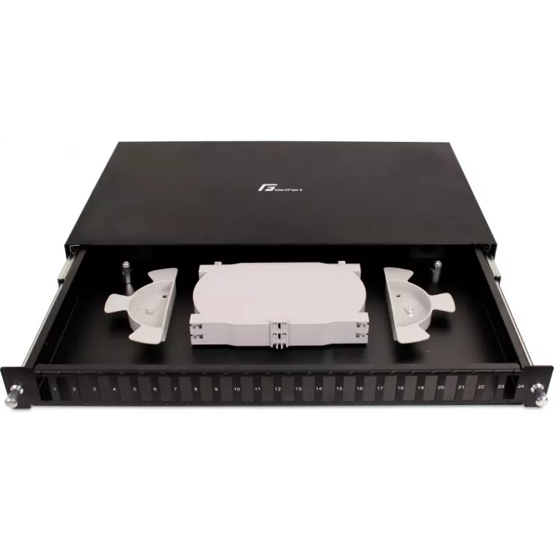 GETFORT GF-FO02-DX 1U 19 Inch 24xSC Duplex Fiber Optic Patch Panel with Sliding Trays