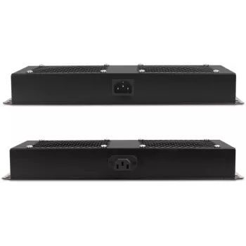 Getfort GF-FAN4 2U 19-Inch Rack Mount Ventilation Panel with 4 Fans, 120mm, 230V, Black